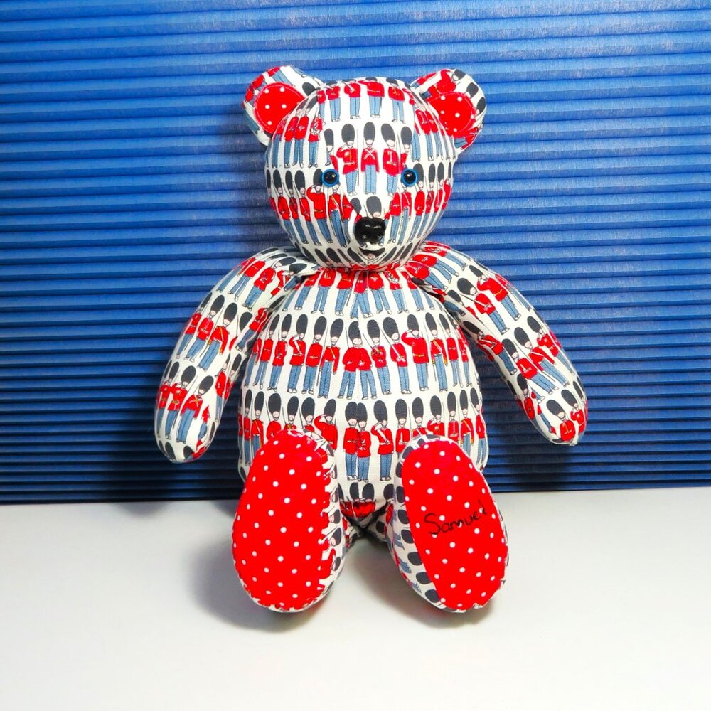Vintage Keepsake 16" Hand-Stitched British Soldier Memory Bear/Teddy Bear Samuel